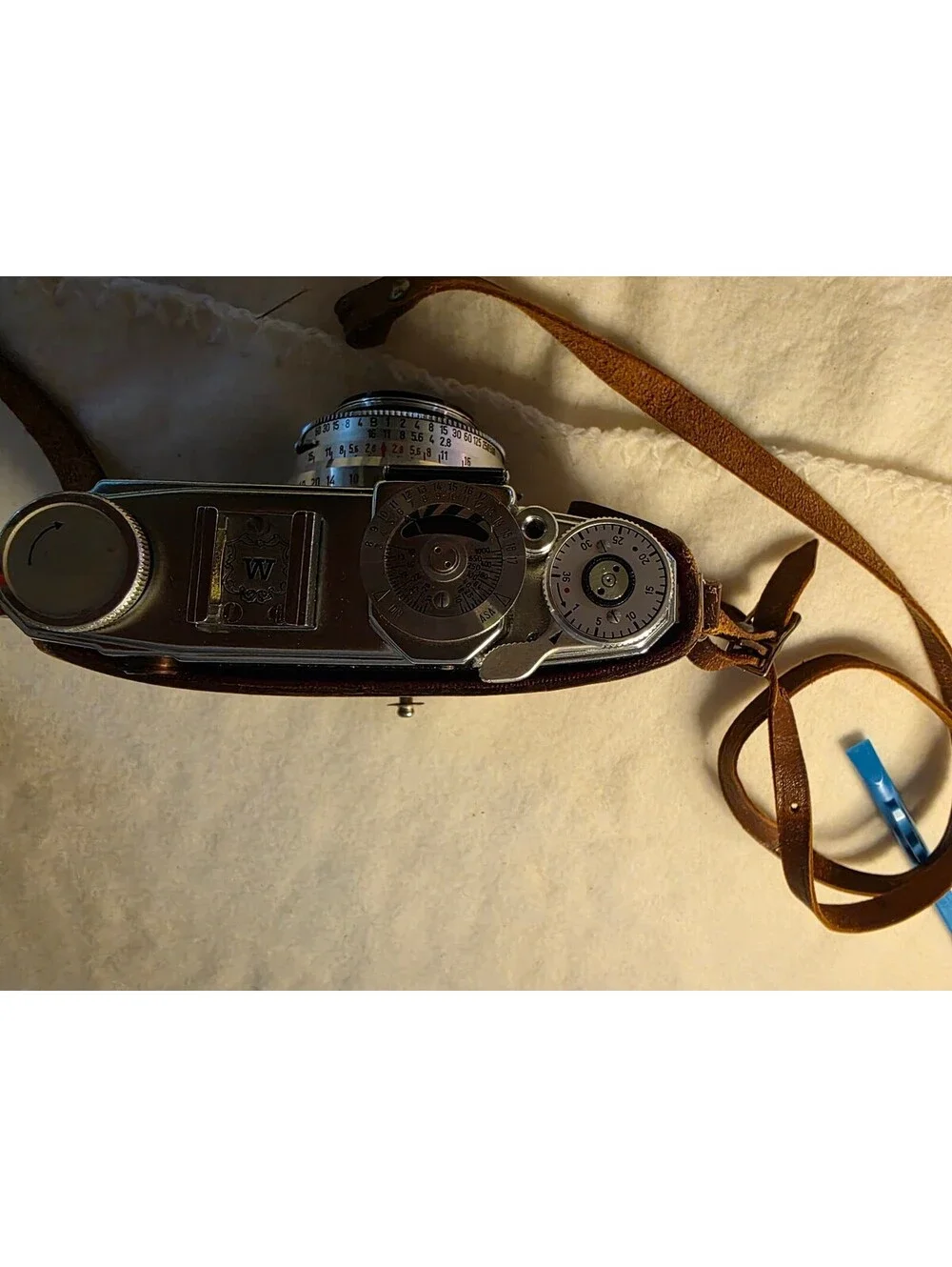 Vintage Wittnauer 35mm Rangefinder Camera Chronar 50mm f/2.8 Lens  Leather Case